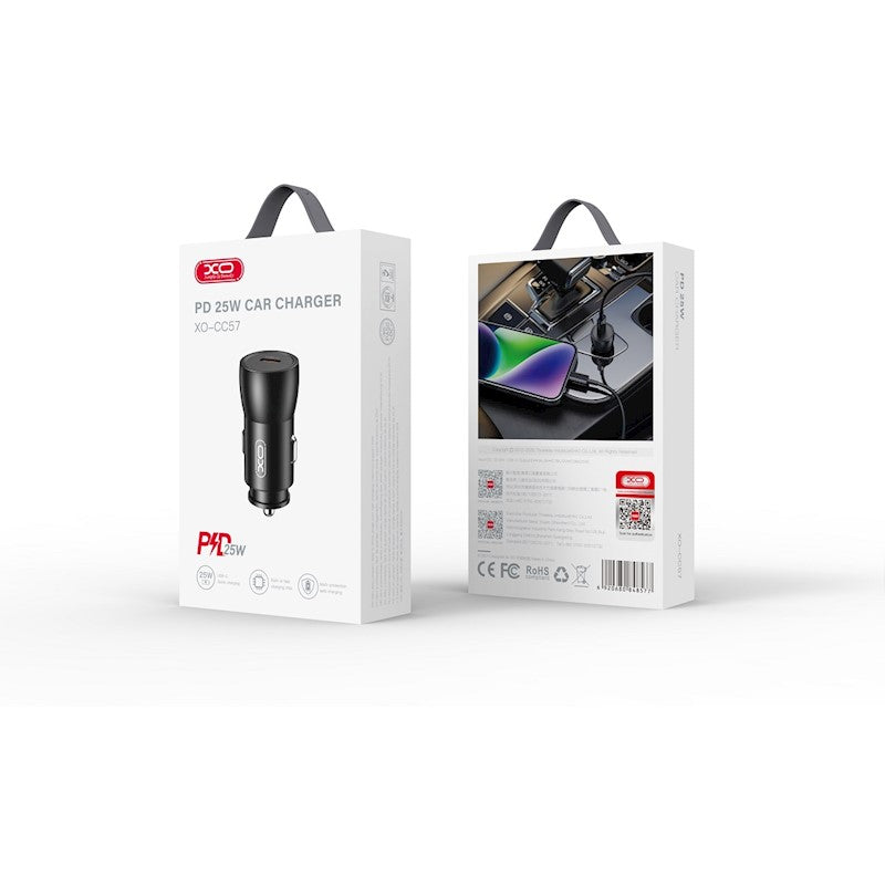 Xo Car Charger PD 25Watts, USB-C, Black