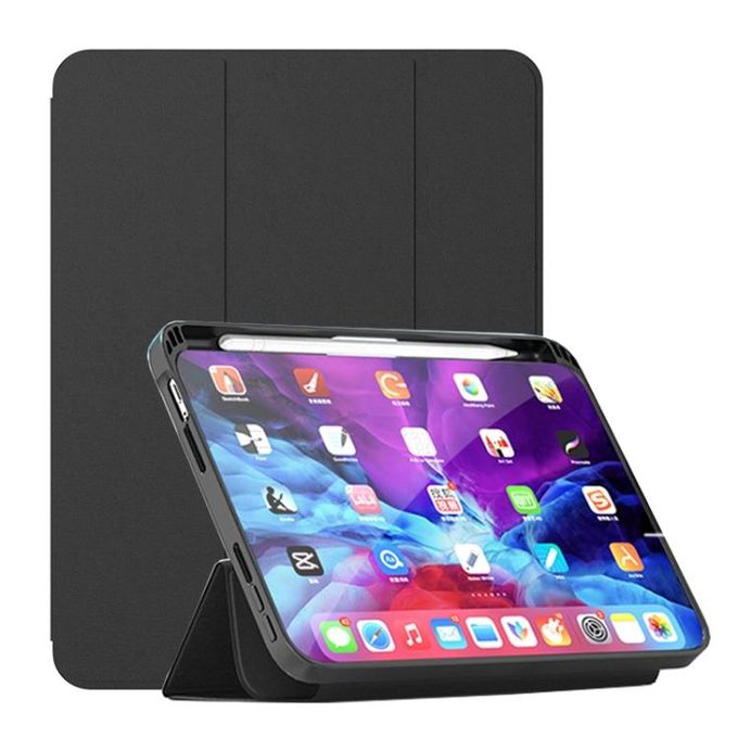 Totu Curtain Series Leather Case iPad 11, Black