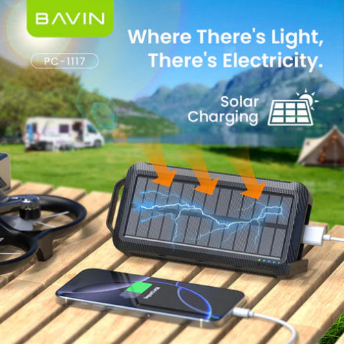 Bavin Power Bank Wireless Charging 10000Mah, Black