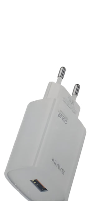 Bavin Fast Wall Charger, 22.5Watts, White Bavin Fast Wall Charger, 22.5Watts, White