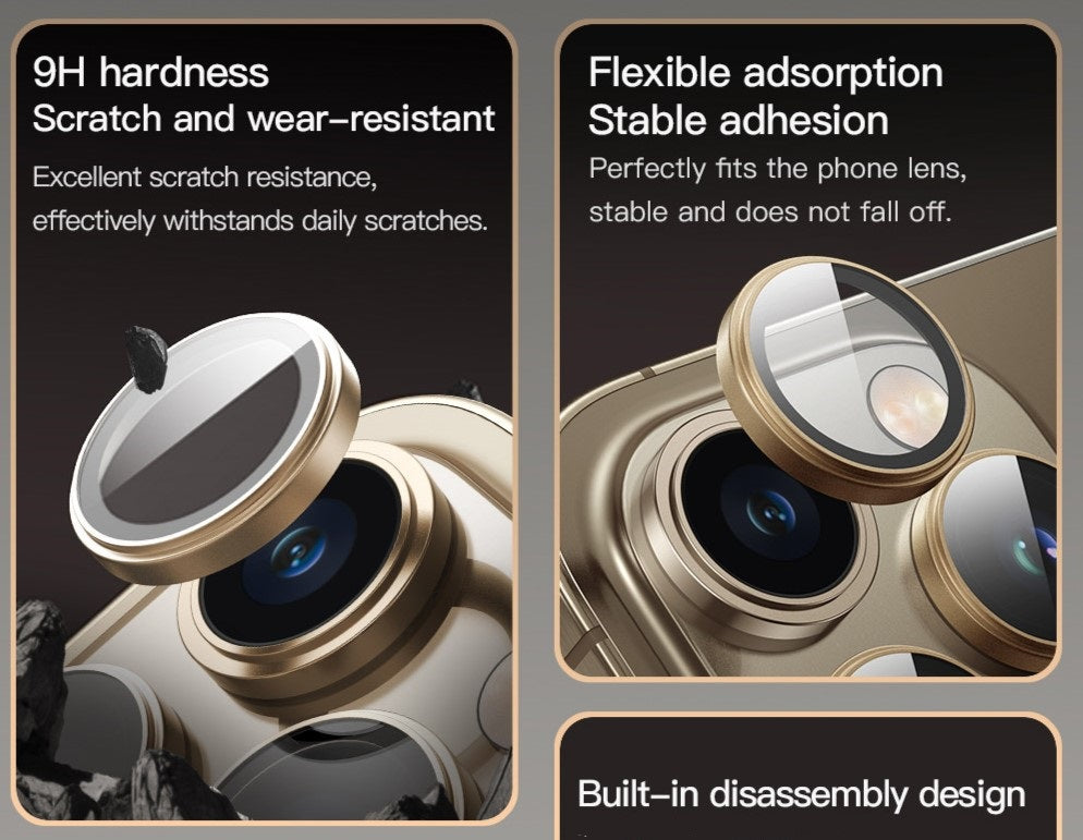 Totu Matte Metal Lens Glass, iPhone 17, IP17+, IP17 Pro, Natural