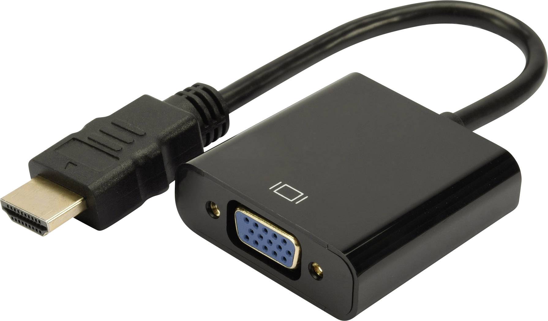 HDMI-VGA  HDMI to VGA Converter Adapter Cable Adapter / Black / N/A