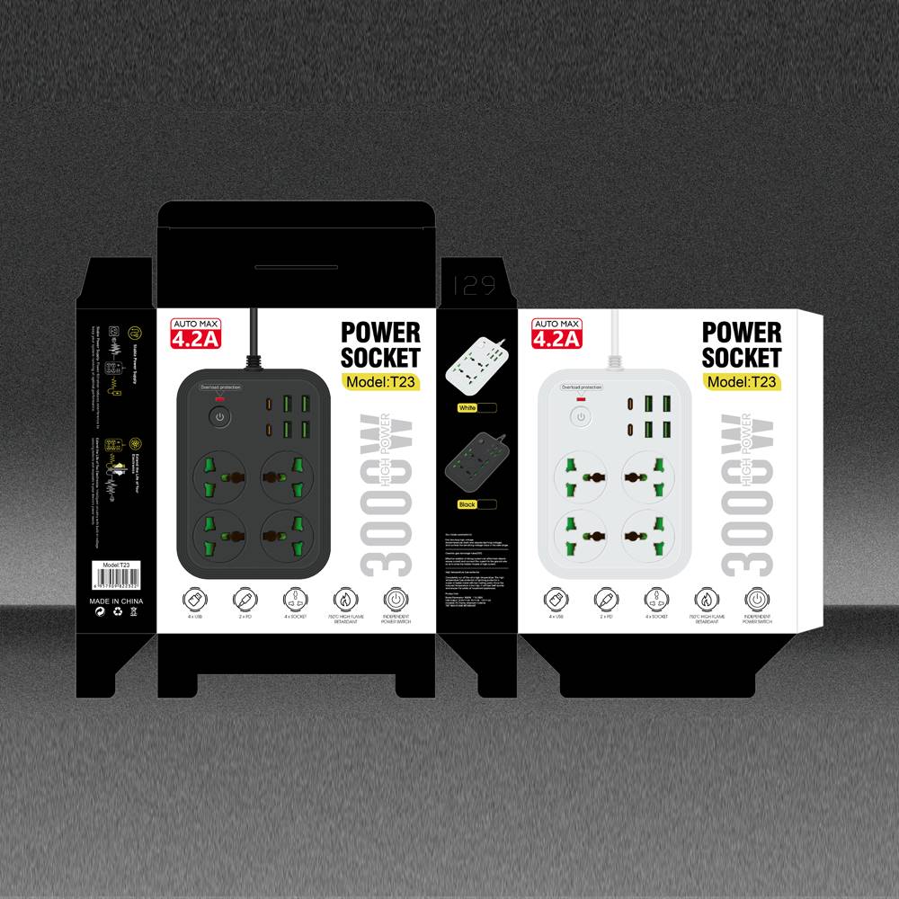Sht Power Socket- 4 Ac-4Usb-2Type C 3000W/ Cable 3M Sht Power Socket- 4 Ac-4Usb-2Type C 3000W/ Cable 3M