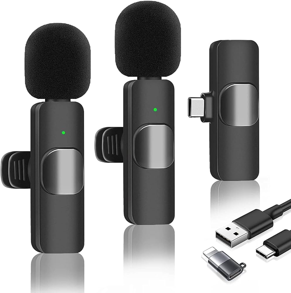 K9 Dual / Dual Wireless Microphone K9 for iPhone iPad case / Black / N/A