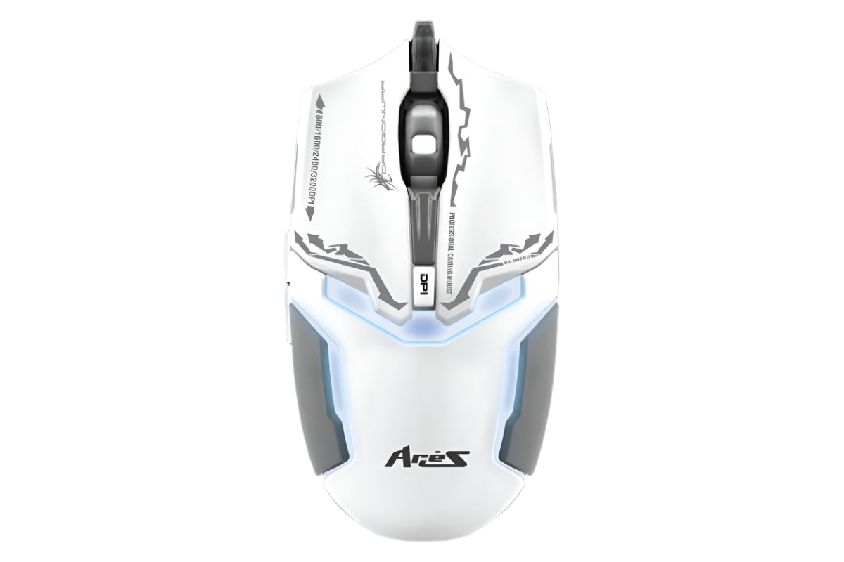 Dragon War G10 Professional Gaming Mouse, 3200Dpi, White