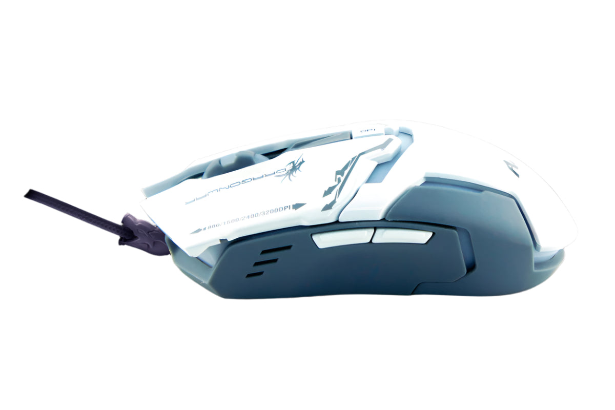 Dragon War G10 Professional Gaming Mouse, 3200Dpi, White