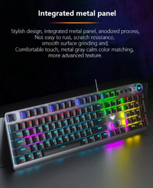 Aula Wired Mechanical Gaming Keyboard, White