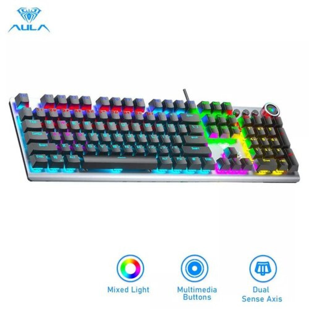 Aula Wired Mechanical Gaming Keyboard, White