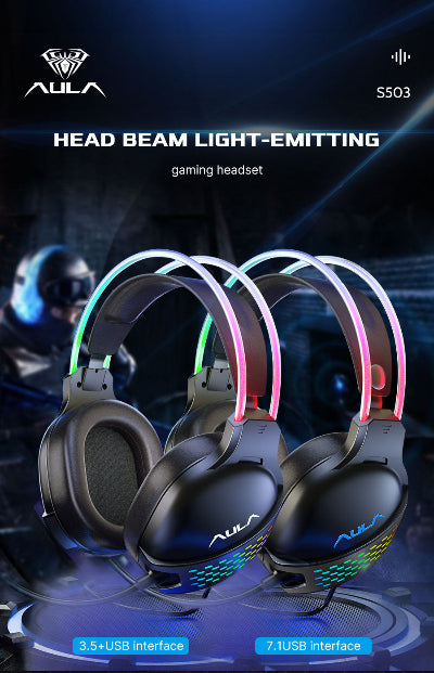 Aula Transparent Gaming Headset, Black Aula Transparent Gaming Headset, Black