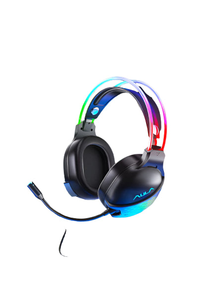 Aula Transparent Gaming Headset, Black