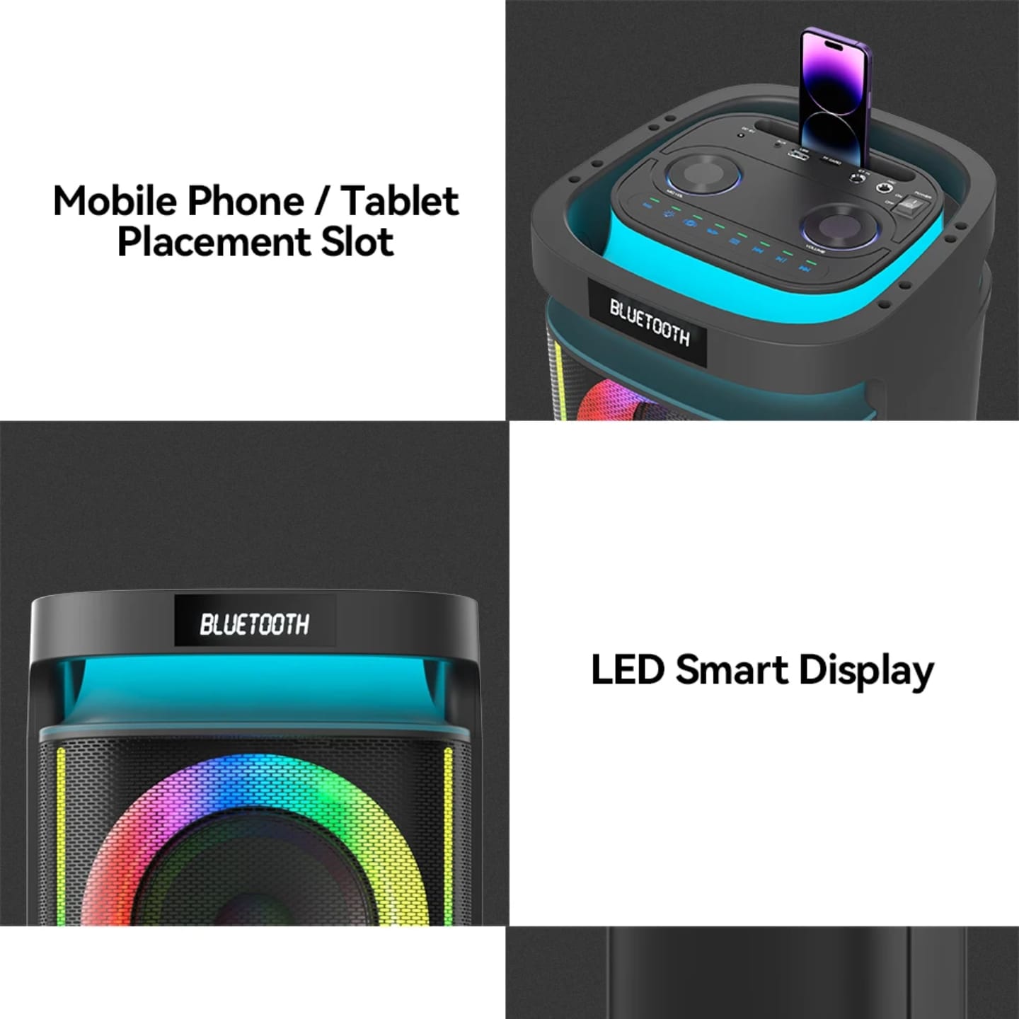 SHT Jobol Bass Party Box Speaker, 30Watts, Black