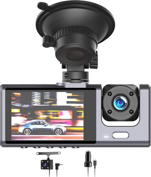 Xo Camera Car Front Rear Recorder, Full HD, Black