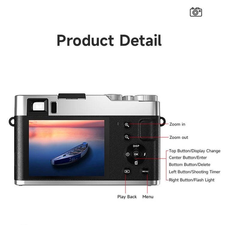 SHT Digital Camera, 8Million Pixel CMOS sensor, LCD 2.8Inch, Black