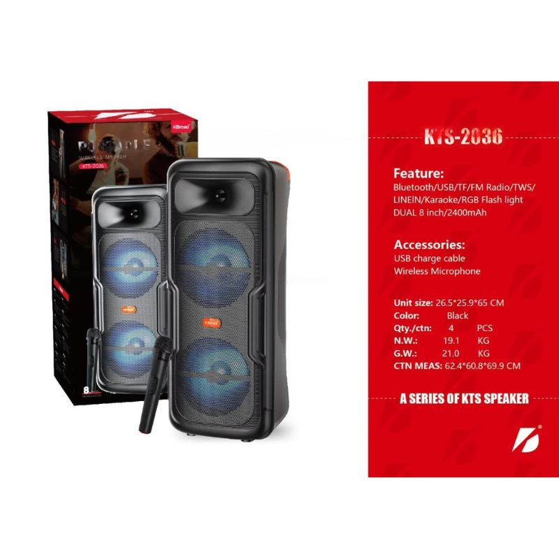 KTS Wireless Portable outdoor Dj party BT speakers