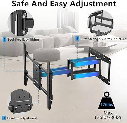 CP646/SHT Full Motion TV Wall Mount for Most 42-80 inch