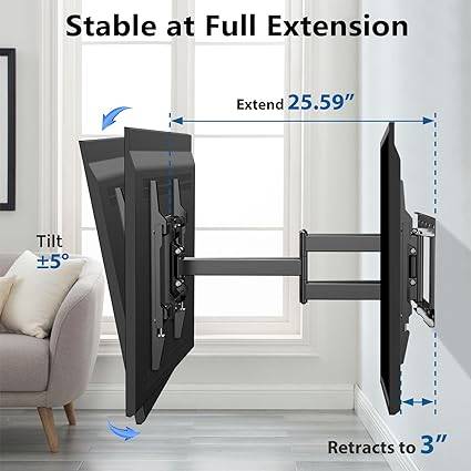 CP646/SHT Full Motion TV Wall Mount for Most 42-80 inch