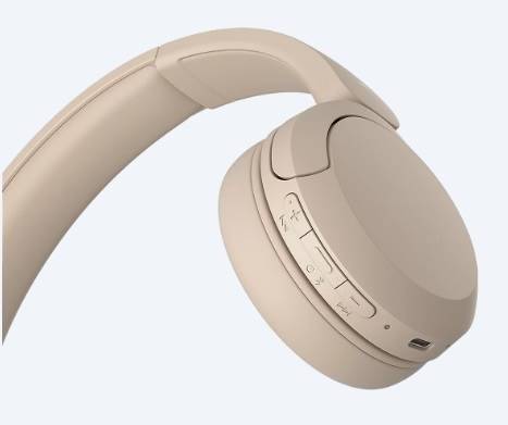 WH-CH520/CZ E / Sony Wireless Headphones with Microphone , 50-hour battery life , Cream