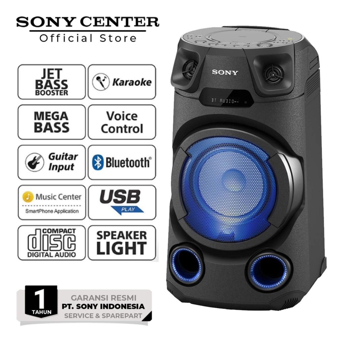 MHC-V13/M1/SONY HIFI System Speaker Light,Spread Sound,Party Playlist,Handle for safe YES / BLACK / SPEAKER LIGHT