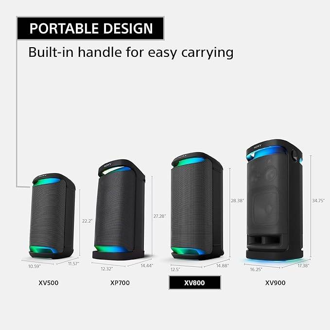 SRS-XV800 / SONY  Wireless Party Speaker 20 Hz - 20,000 Hz(44.1 kHz sampling) , 2-way, bass reflex