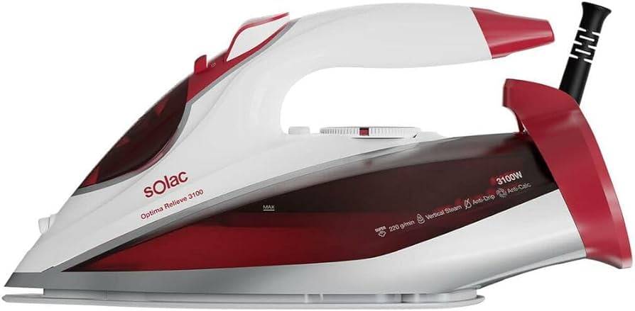 PV2040 / SOLAC Iron Red 3100W continuo: 50 g/min Potenza: 3100 W Getto di vapore: 220 g/min