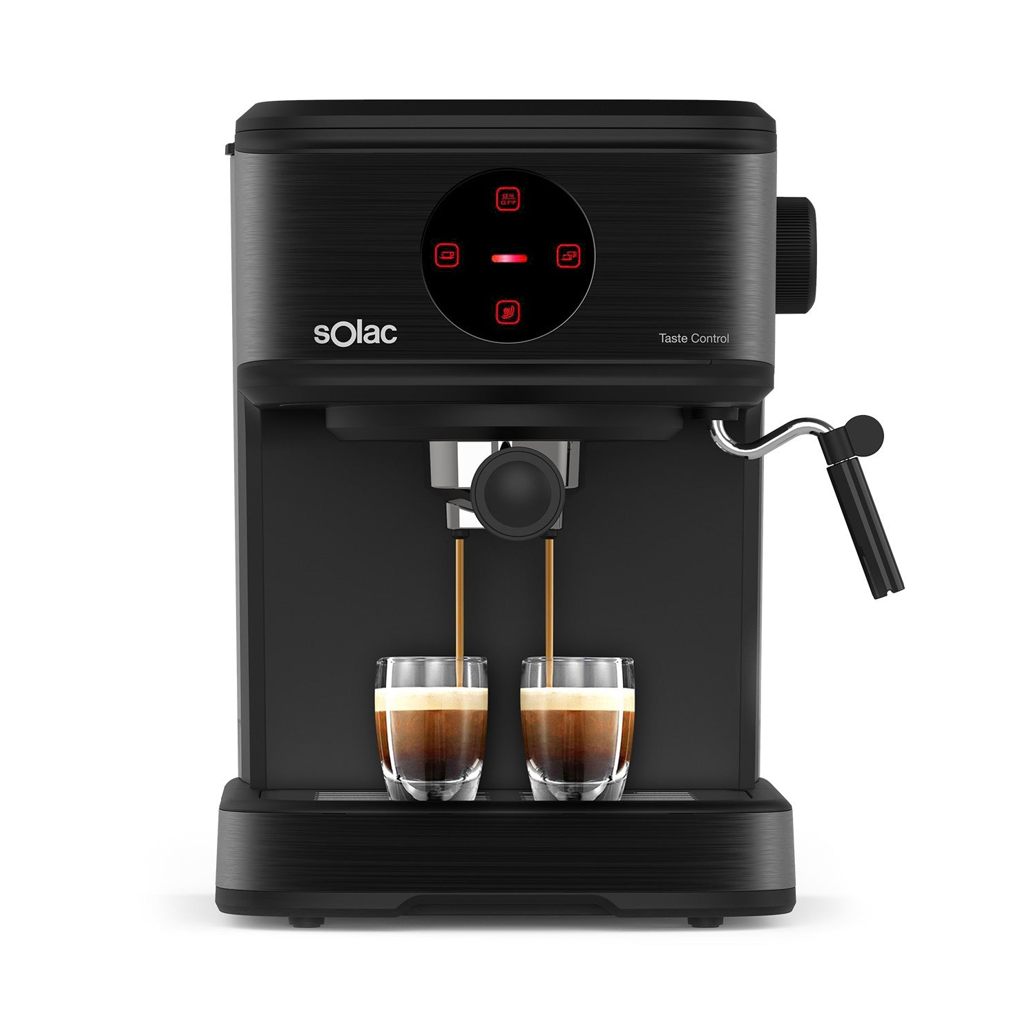 CE-4498 / Solac Eesspresso machine black 850 watt 20 bar / self automation coffe /touch screen contr 1.5 L / BLACK