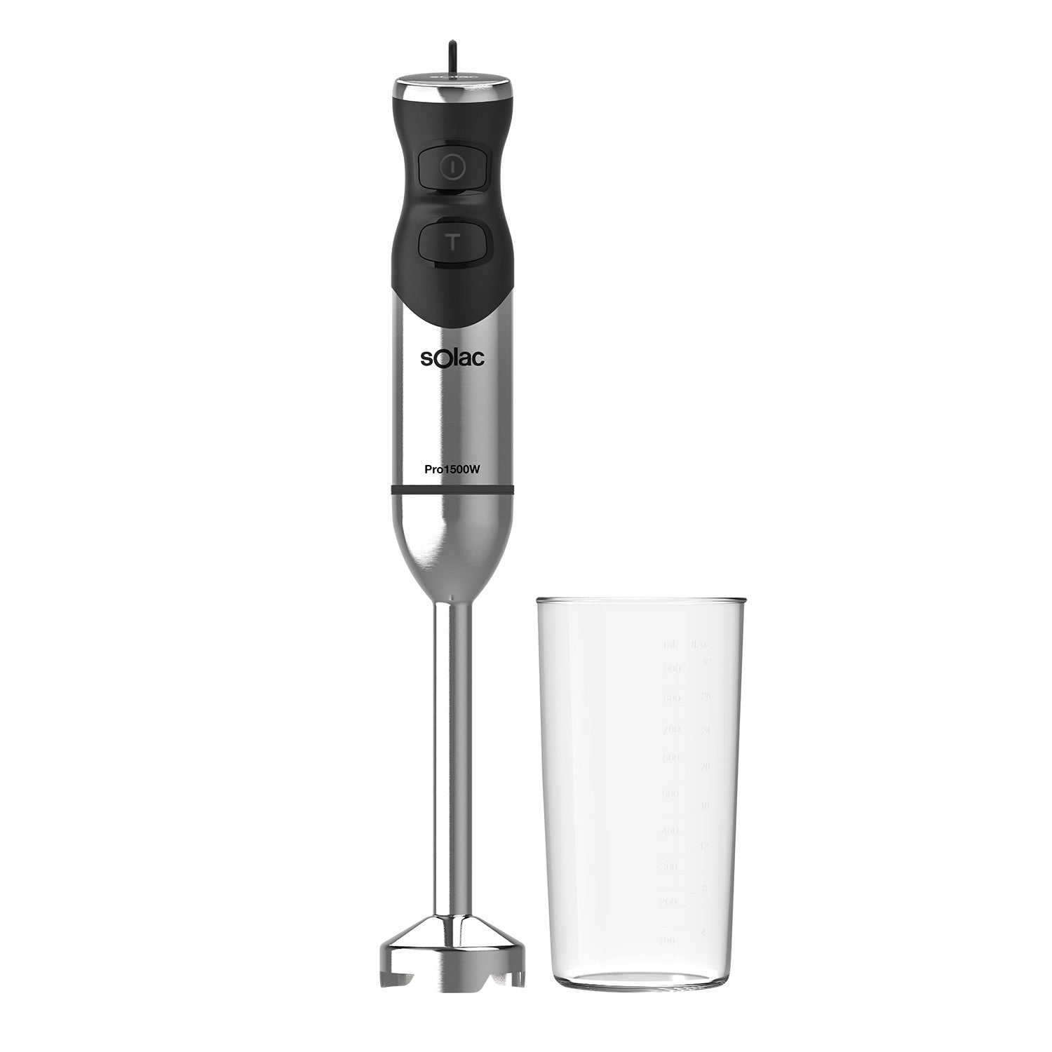 BA-5610 / Solac Hand blender silver 1500 watt / cup / Stainless Steel blades 2 / BLACK