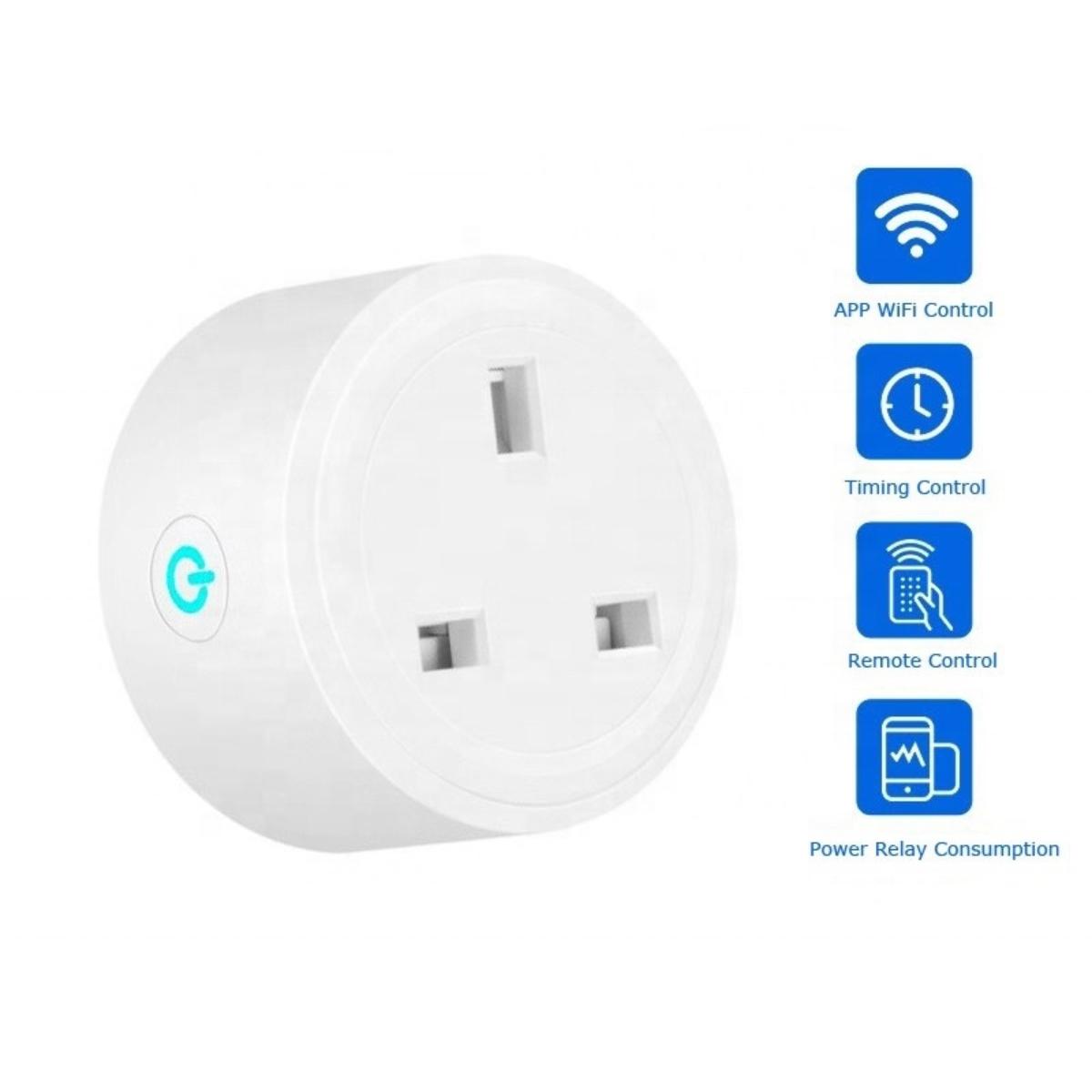 SmarPlug™ Pro 16UK/Smarwish Smart WiFi UK Plug 16A SMARWISH / Connectivity