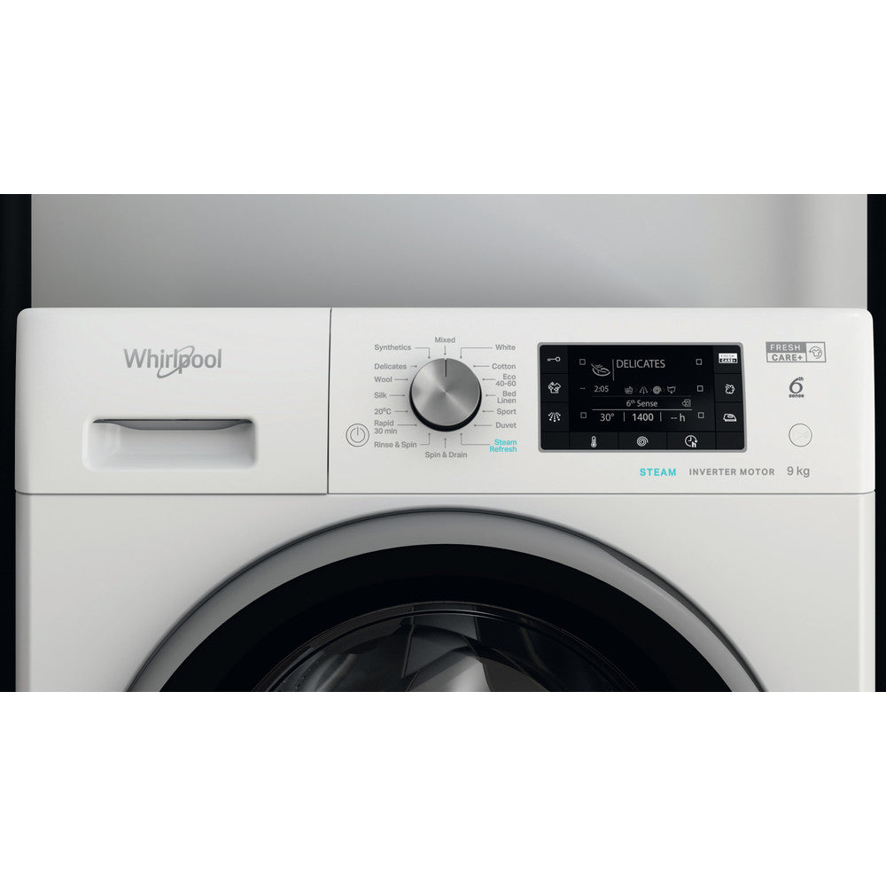 Whirlpool Washing Machine A+++, 9KG, 1400RPM, Fresh Care+, White