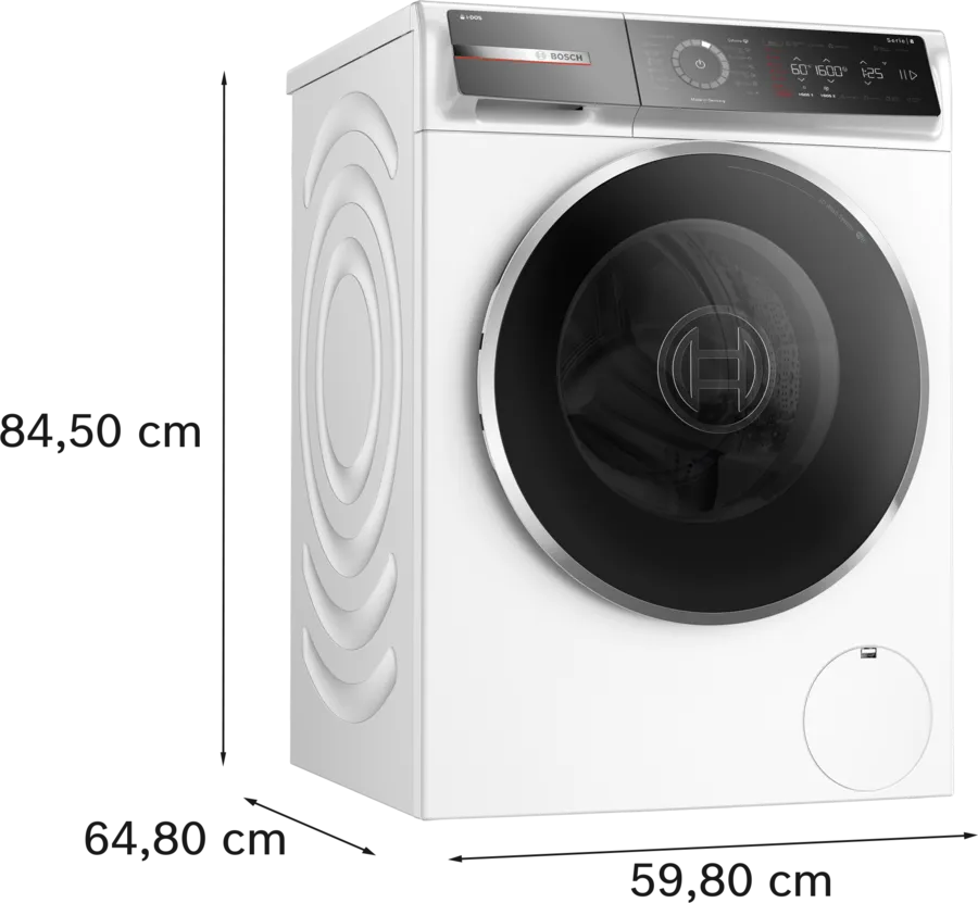 Bosch Front Load Washing Machine A+++, 10KG, 1600Rpm, Series8, White