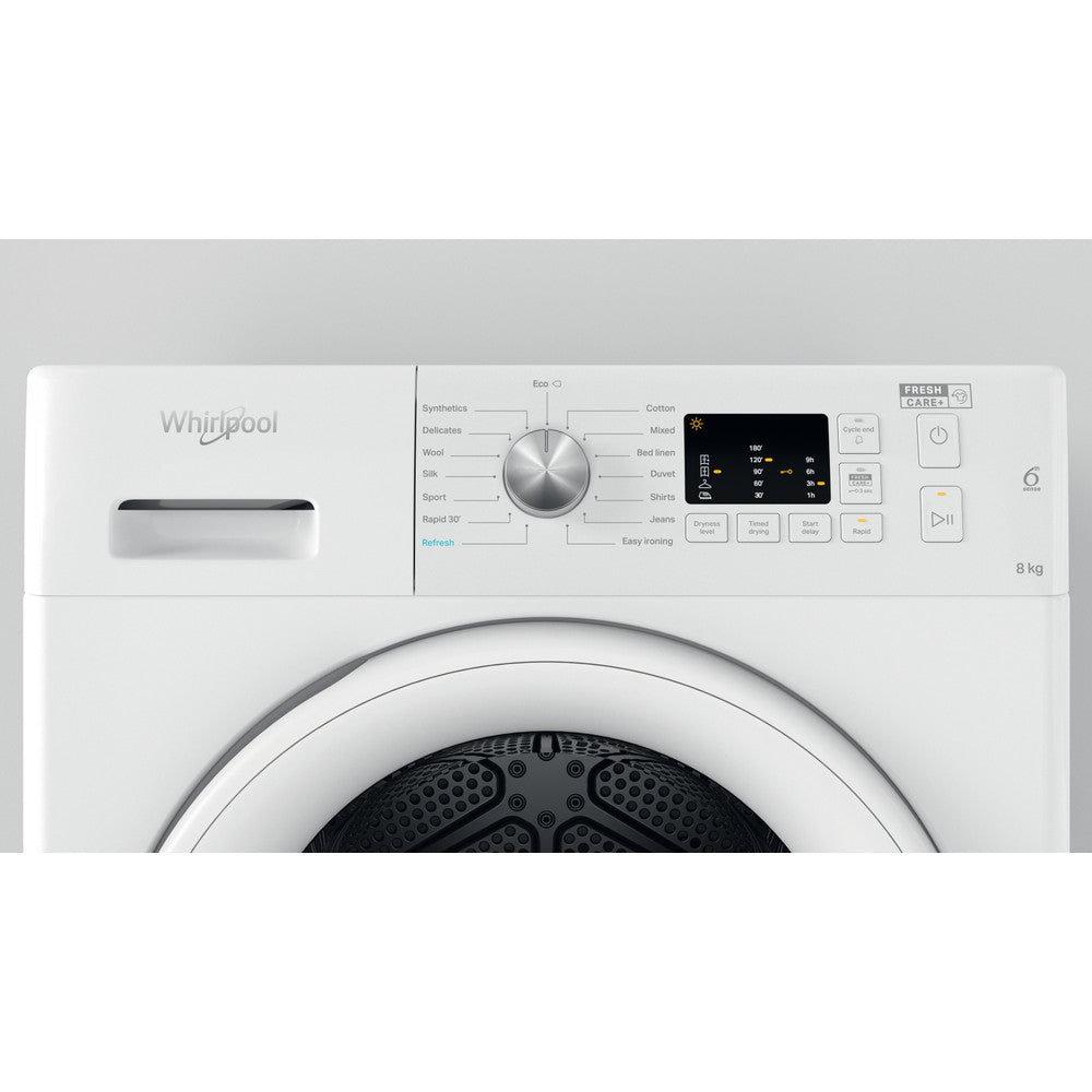 Whirlpool Condenser Dryer, B Fresh Care+, 8KG, White