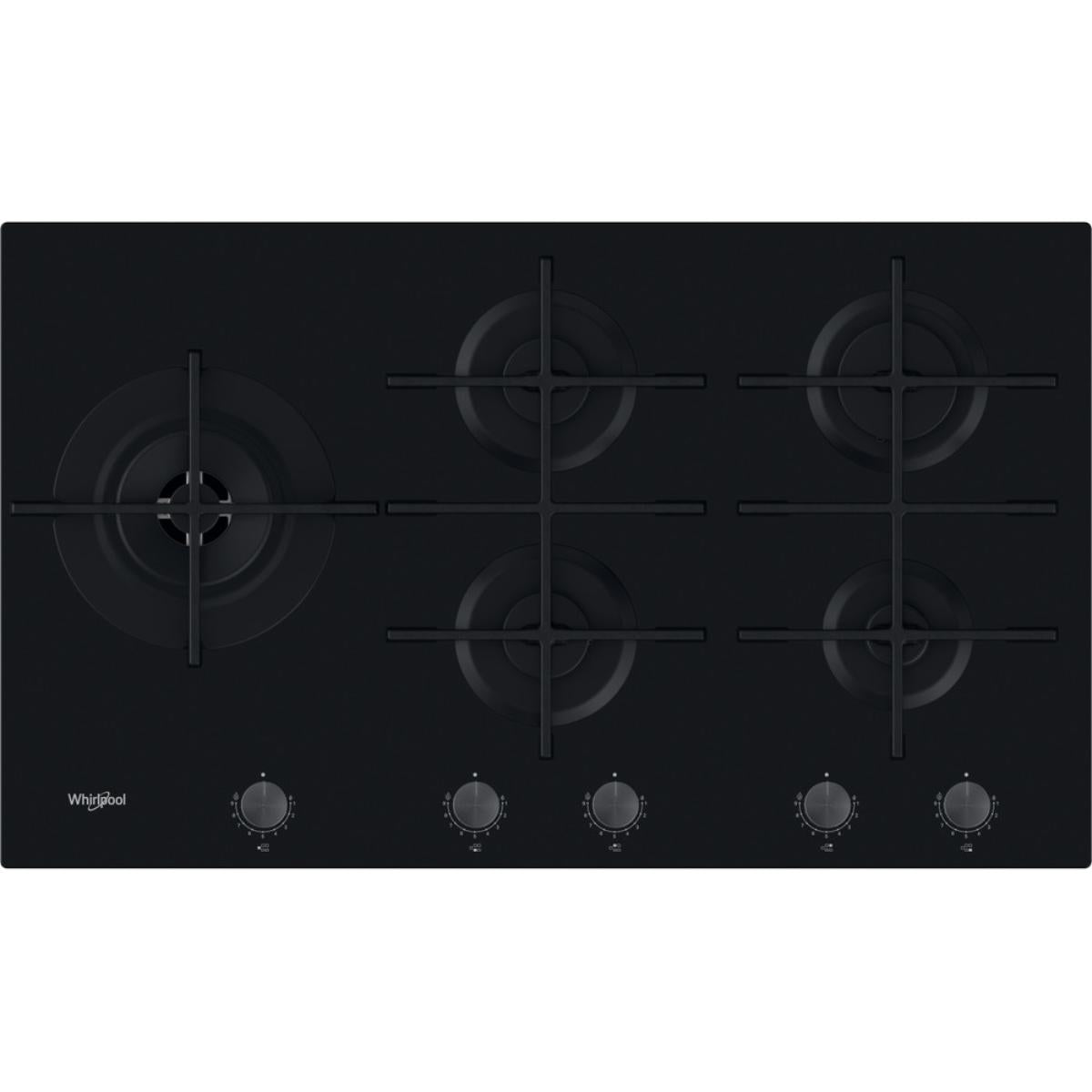 Whirlpool Built in Hob Gas Ceramic, 90Cm, Black Whirlpool Built in Hob Gas Ceramic, 90Cm, Black