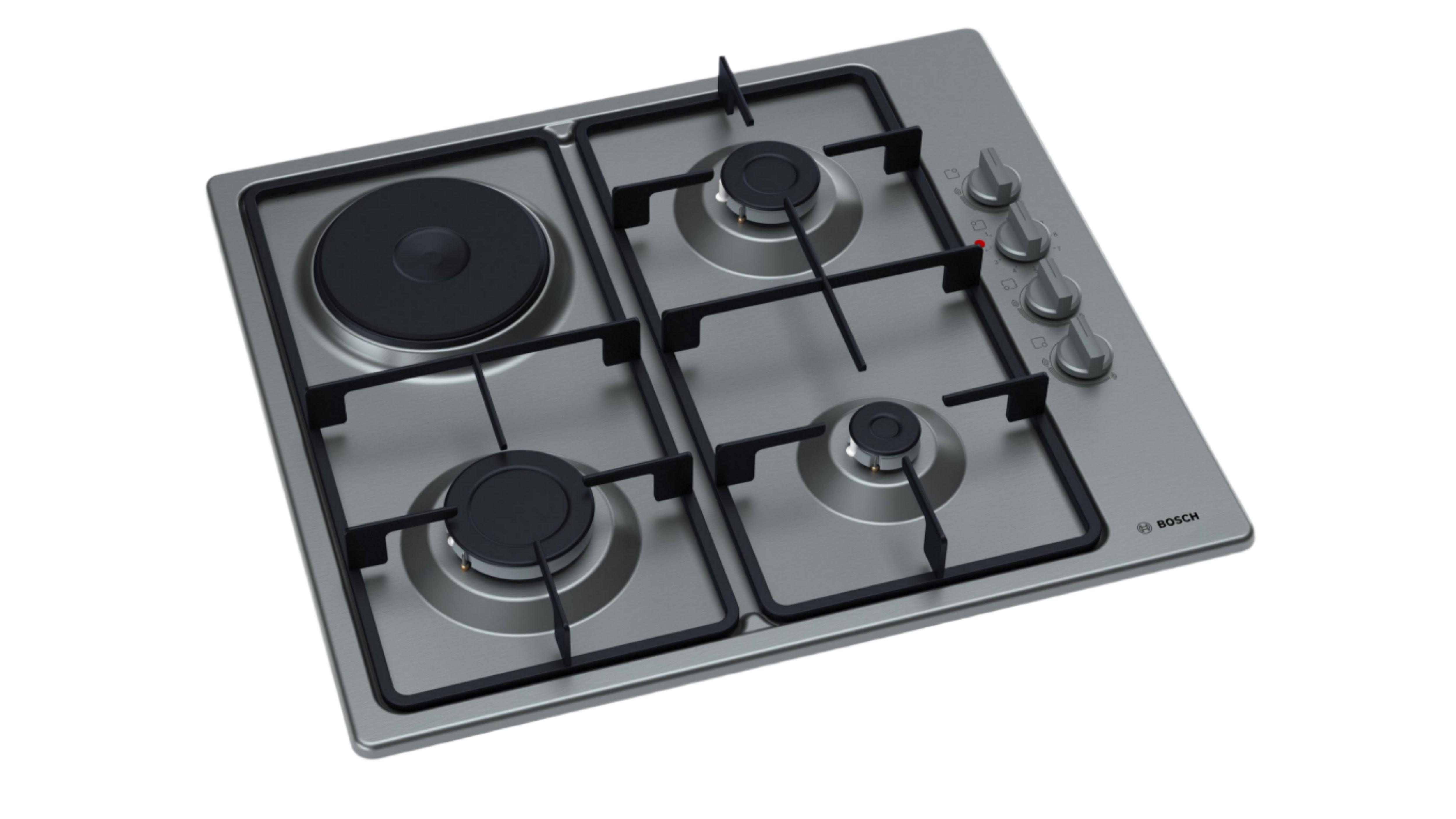 Bosch Built in Gas Electric Hob, Serie2, 60Cm, Stainless Steel