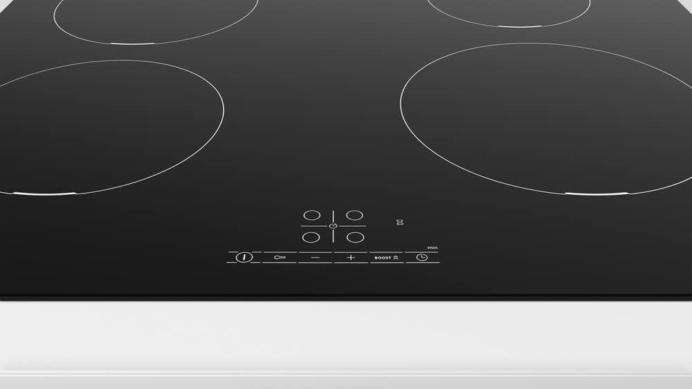 Bosch Built in Induction Electric Ceramic Hob A+, 60Cm, Series 4, 4Burners, Black