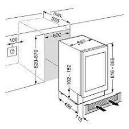 Schubert Built in Cooler, 60*60Cm, Black