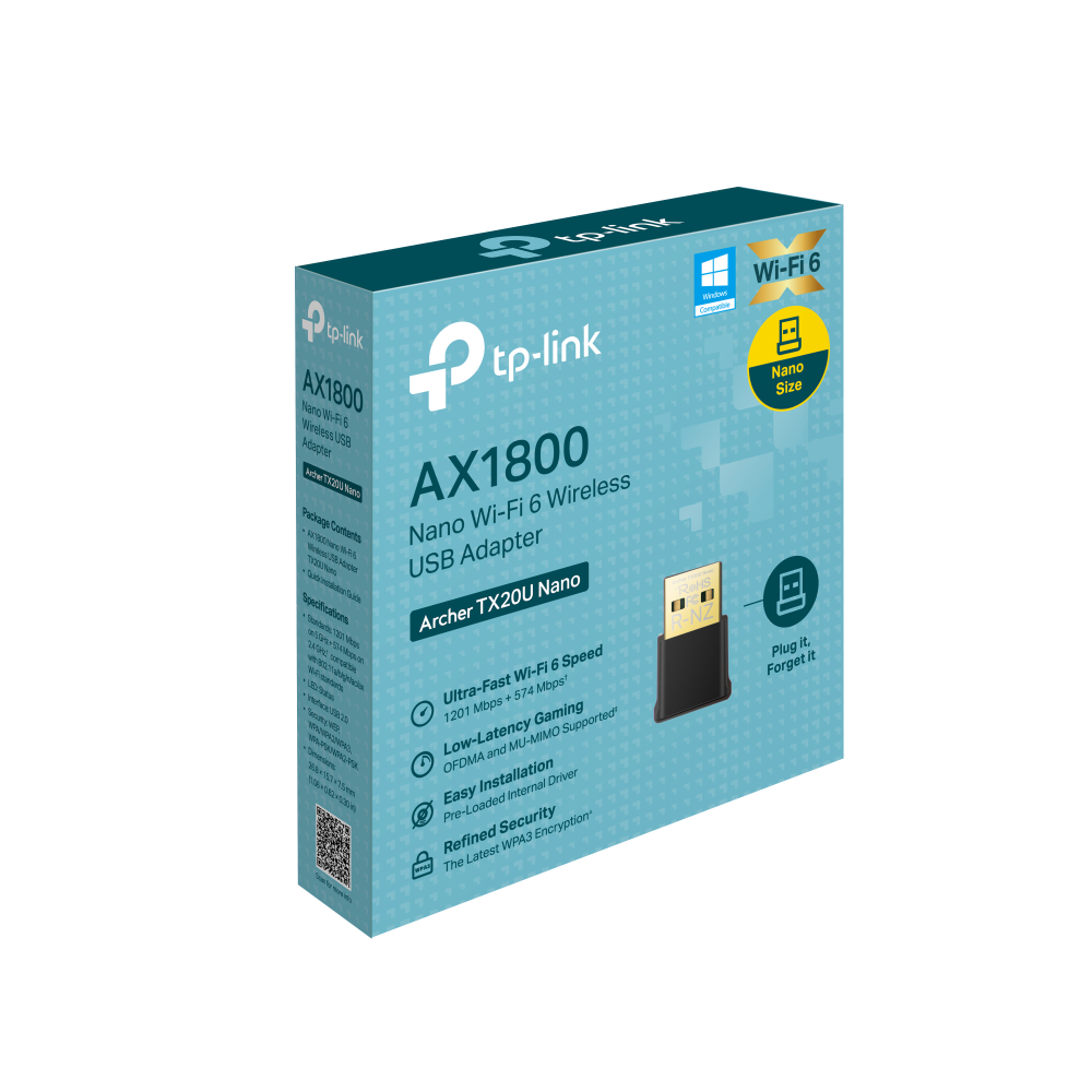 Archer TX20U Nano/AX1800 Nano Wi-Fi 6 Wireless USB Adapter/black