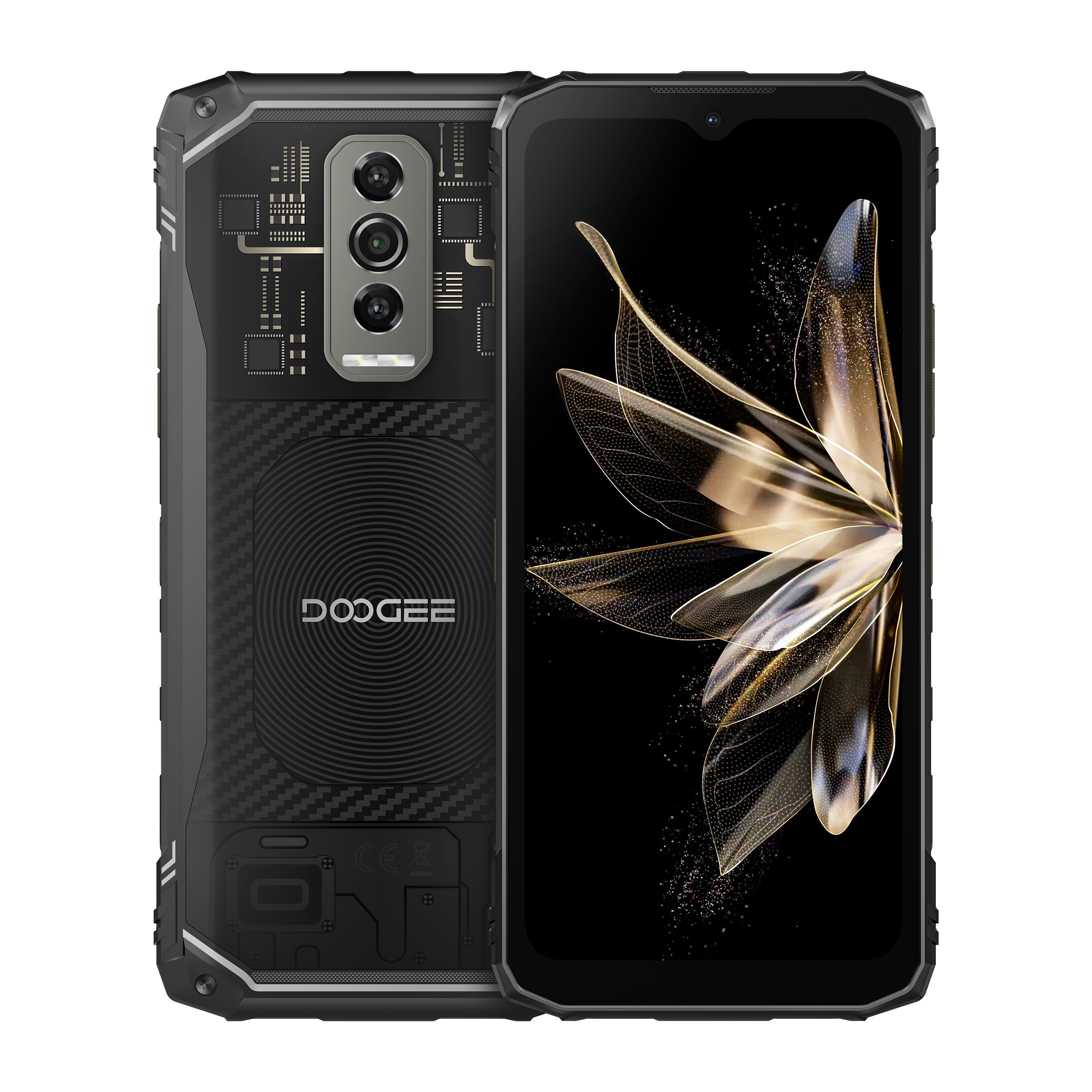 هاتف Doogee Blade10 الترا بتصميم Rugged، ذاكرة 8 جيجابايت +12 جيجابايت ممتدة و256 جيجابايت، شاشة 6.5 إنش، بطارية 5150 مللي أمبير، لون أسود