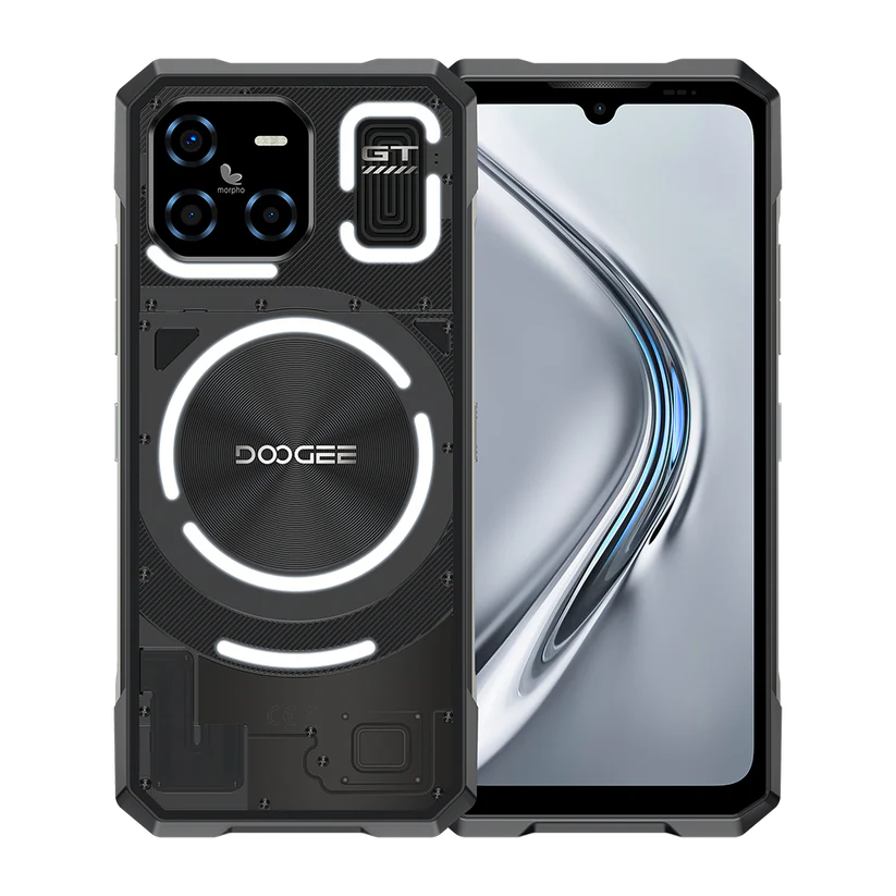 هاتف Doogee Blade GT بتصميم Rugged، ذاكرة 12 جيجابايت +20 جيجابايت ممتدة و256 جيجابايت، شاشة 6.7 إنش، بطارية 5500 مللي أمبير، لون أسود