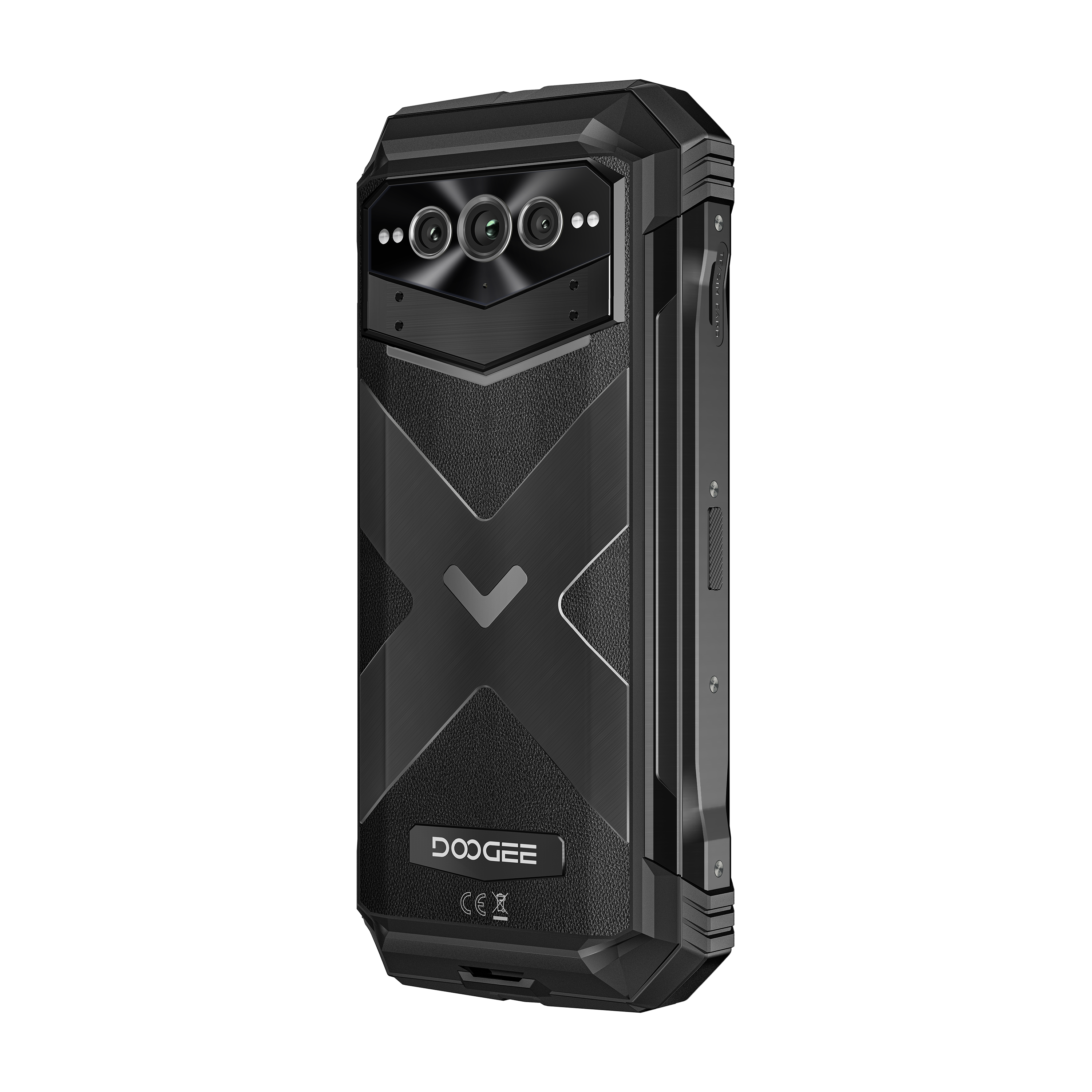 هاتف Doogee V ماكس بلس بتصميم Rugged، ذاكرة 16 جيجابايت +20 جيجابايت ممتدة و512 جيجابايت، شاشة 6.5 إنش، بطارية 22000 مللي أمبير، لون أسود