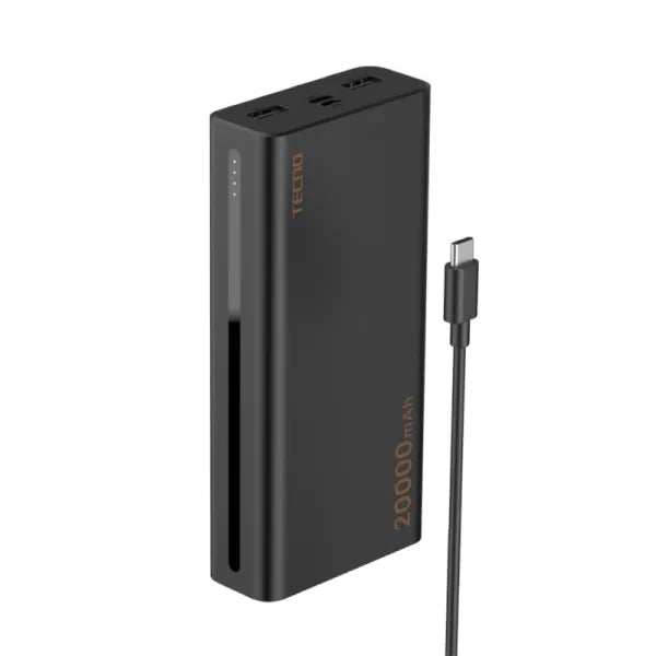 P203 / TECNO Power Bank  2000mAh 2 Way High Capacity Black 2000mAh