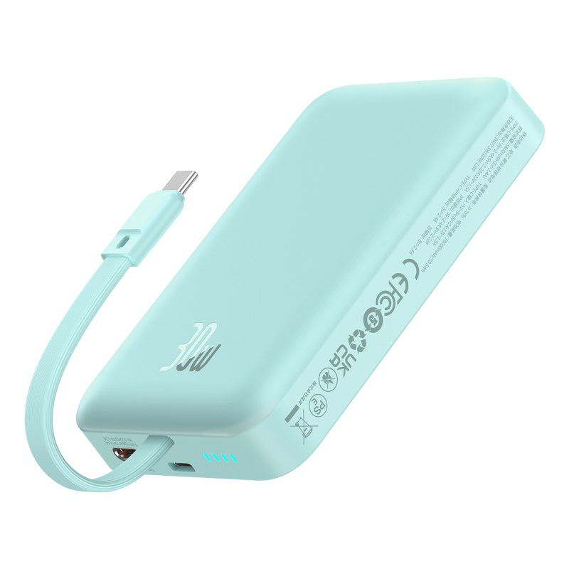 Baseus Magnetic Mini, Wireless Fast Charge Power Bank Type-C Edition, 10000Mah, Blue Baseus Magnetic Mini, Wireless Fast Charge Power Bank Type-C Edition, 10000Mah, Blue