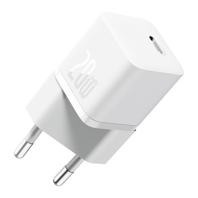 Baseus Gan5 Fast Charger Mini, 1C 20W EU, White