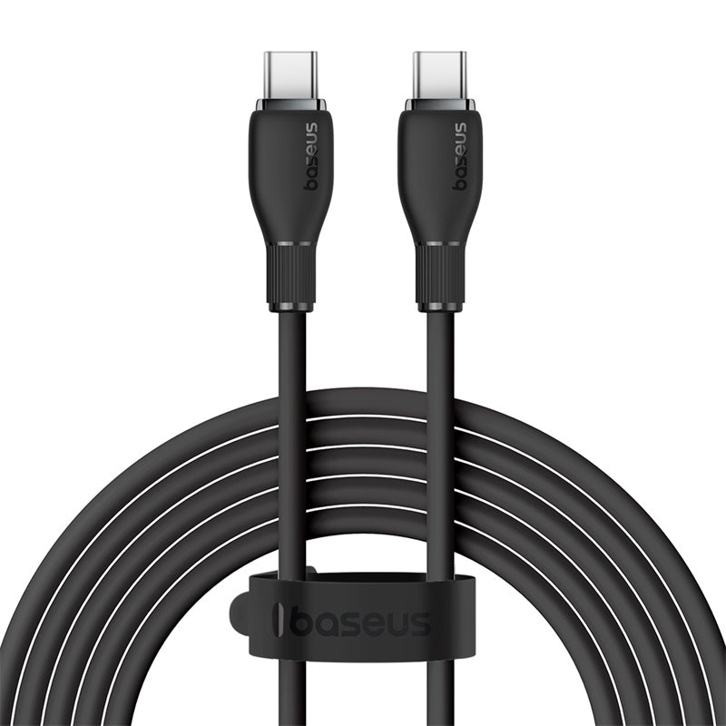 Baseus Pudding Series Fast Charging Cable Type-C to Type-C 100Watts, 2M, Cluster Black