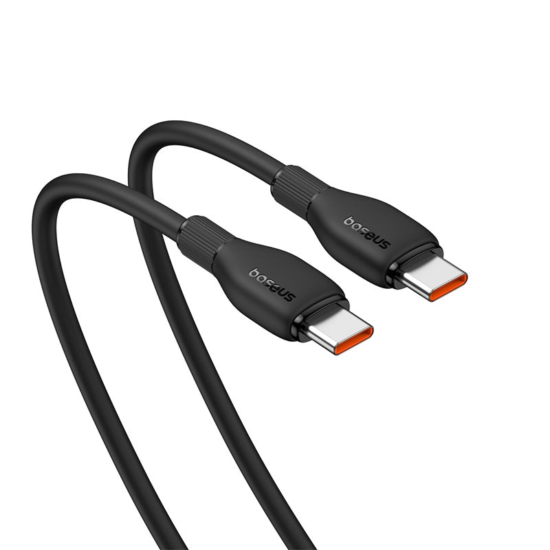 Baseus Pudding Series Fast Charging Cable Type-C to Type-C 100Watts, 2M, Cluster Black Baseus Pudding Series Fast Charging Cable Type-C to Type-C 100Watts, 2M, Cluster Black