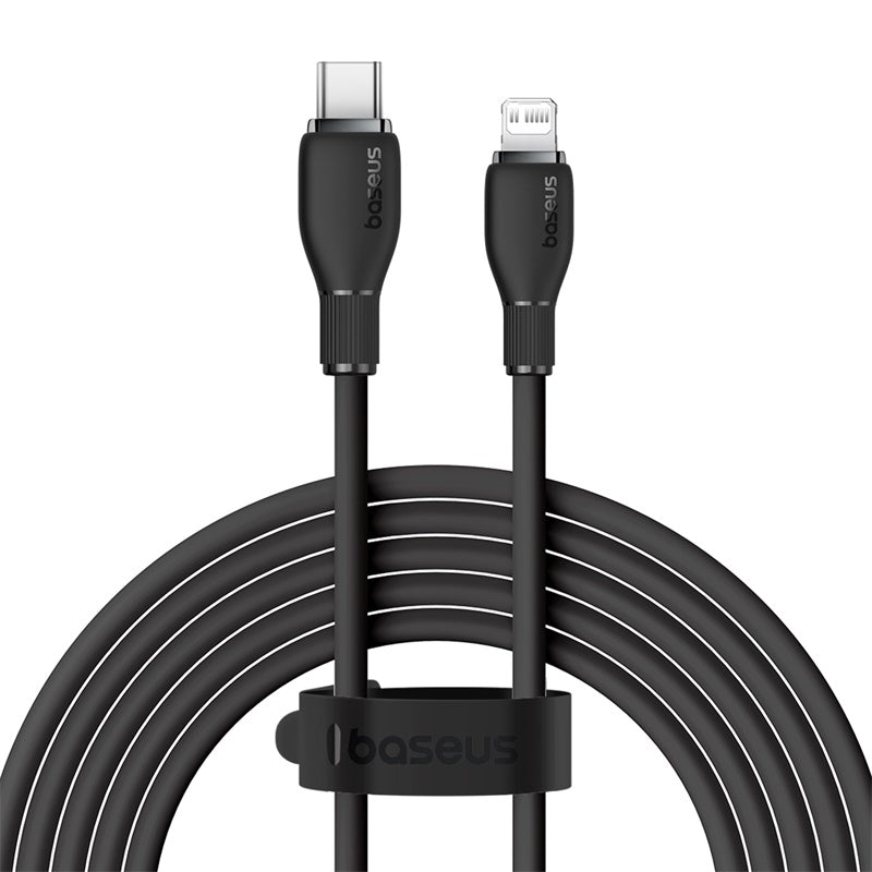 Baseus Pudding Series Fast Charging Cable Type-C to Ip, 20 Watts,1.2M, Cluster Black Baseus Pudding Series Fast Charging Cable Type-C to Ip, 20 Watts,1.2M, Cluster Black