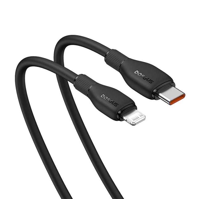Baseus Pudding Series Fast Charging Cable Type-C to Ip, 20 Watts,1.2M, Cluster Black Baseus Pudding Series Fast Charging Cable Type-C to Ip, 20 Watts,1.2M, Cluster Black