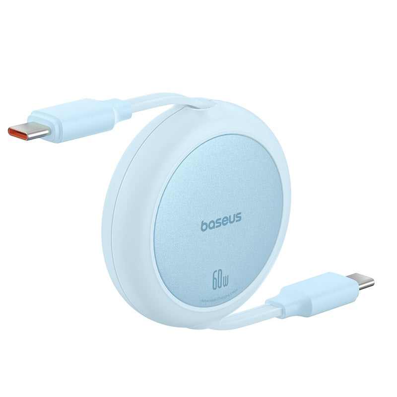 Baseus Free2Pull Mini Charging Cable USB-C to USB-C, 60 Watts, 1M, Galaxy Blue