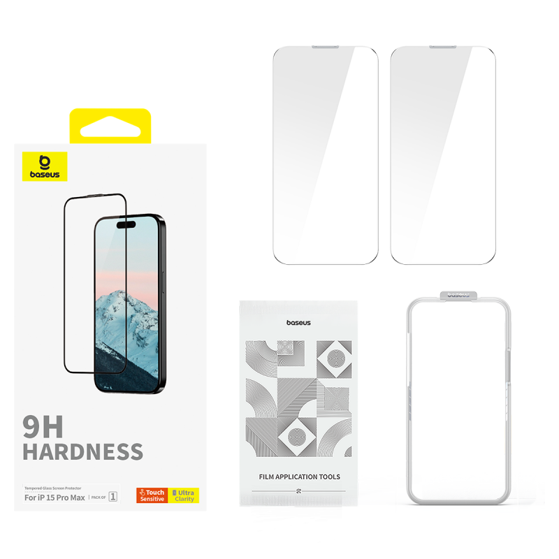 Baseus Diamond Series Full-Coverage HD Tempered Glass Screen Protector for Ip 15/16