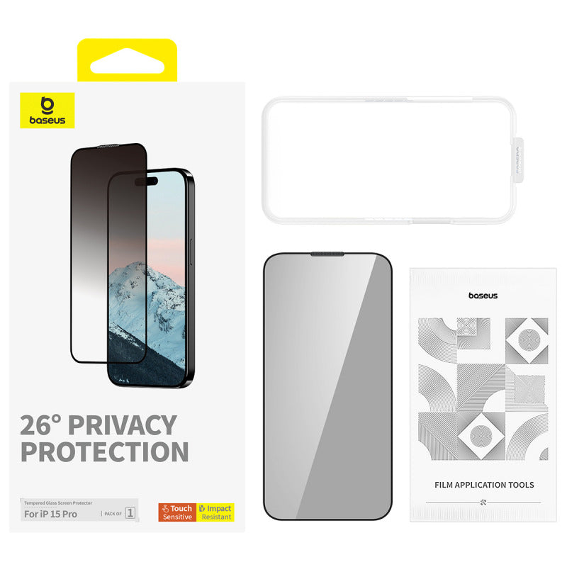 Baseus Diamond Series Full-Coverage Privacy Protection Tempered Glass Screen Protect