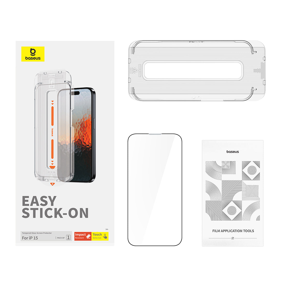 Baseus Sapphire Series HD Tempered-Glass Screen Protector for Ip 15 & 16