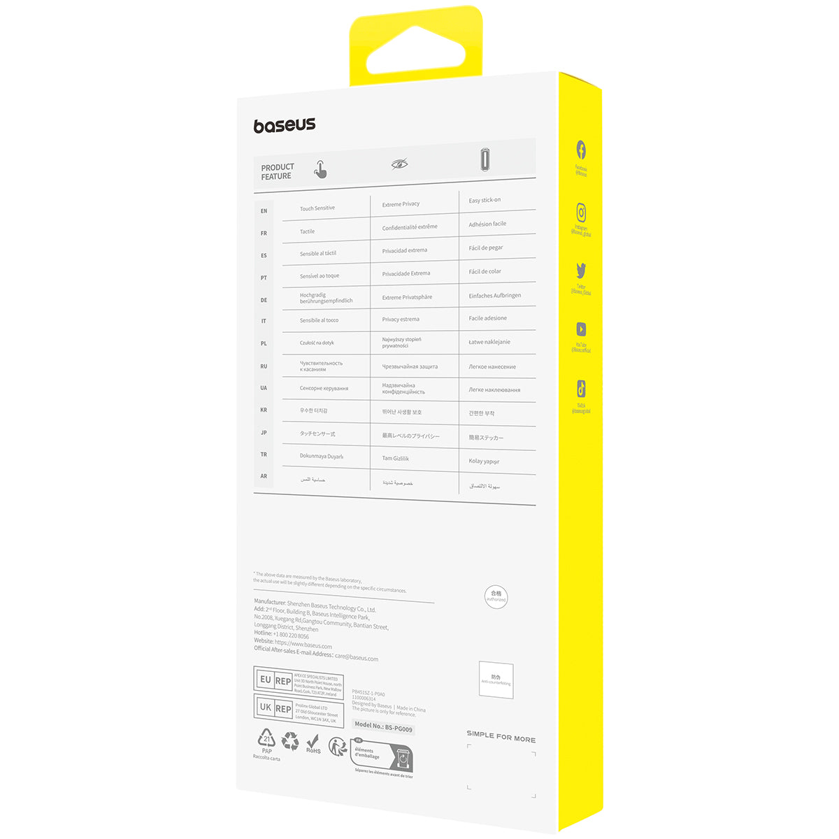 Baseus Sapphire Series Full Coverage Privacy Protection Tempered Glass Screen Protector Baseus Sapphire Series Full Coverage Privacy Protection Tempered Glass Screen Protector